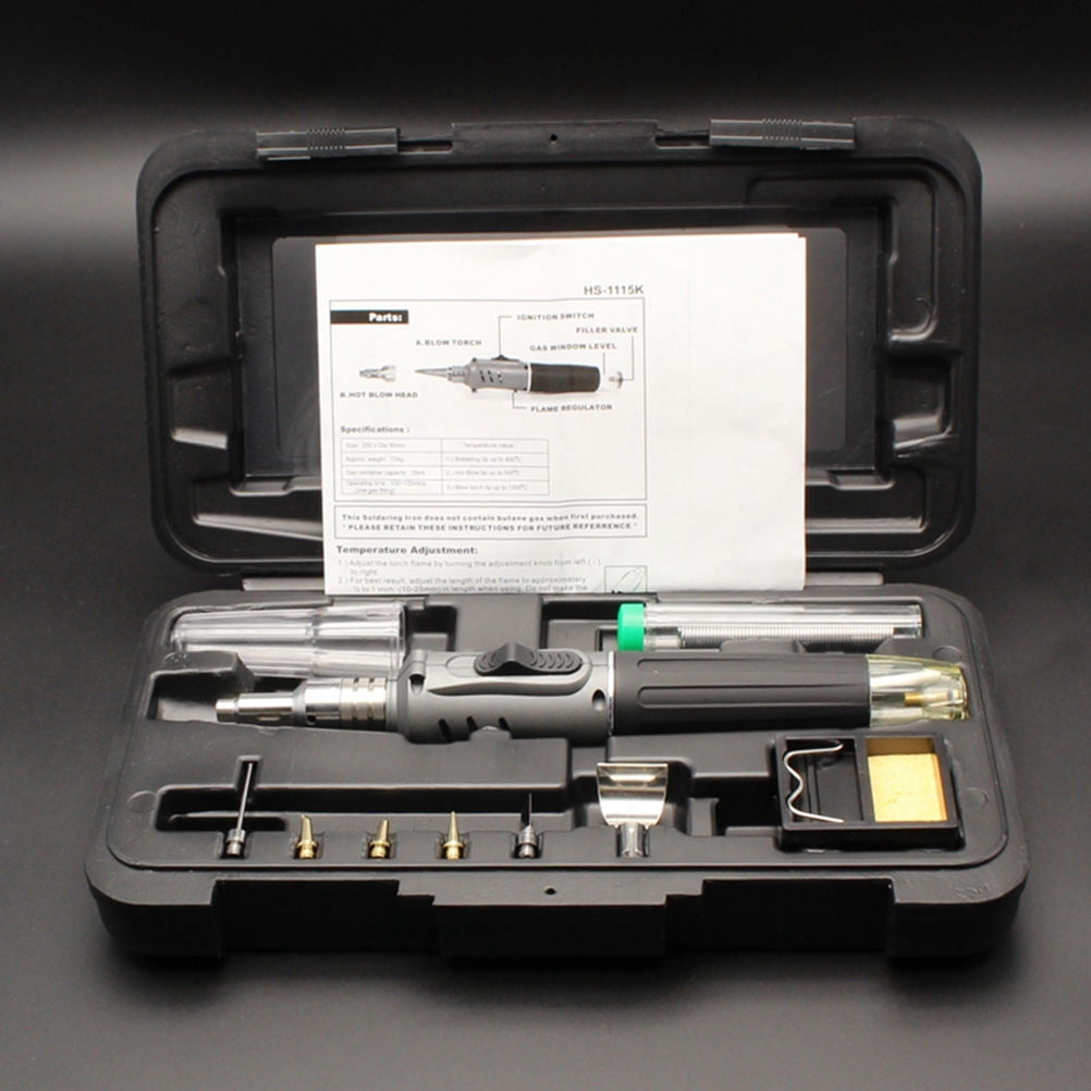 Masteelf  Propane Soldering Iron Cordless Igniting Torch Head for Full Grey