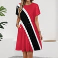 thumbnail image 2 of Flag of Trinidad Tobago Sundress Short Sleeve Dress Summer Women Clothes Dress for Women Dresses, 2 of 7