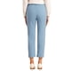 thumbnail image 3 of Pantalones de trabajo de mujer Inspire Chic de cintura alta con elástico en la parte posterior, largos hasta el tobillo, XS, azul claro sólido, 3 of 5
