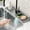 Gray, variant on 24'' Longer Faucet Mat for Kitchen Sink Splash Guard[7° Slope Fast Self-draining][Snap Lock Fit]Essential household tools