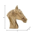 thumbnail image 3 of Wood Horse Figurine Sculpture - Handcrafted Rustic Wooden Decor for Home, Office, Bedroom & Living Room - 10" Brown Accent Art Piece, 3 of 10