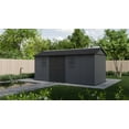 thumbnail image 4 of Keter Newton Plus 7.5x17 ft. Durable Resin Outdoor Storage Shed With Heavy Duty Floor and Locking Door, Grey, 4 of 4