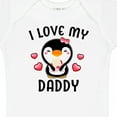 thumbnail image 4 of Inktastic I Love My Daddy with Cute Penguin and Hearts Girls Baby Bodysuit, 4 of 5