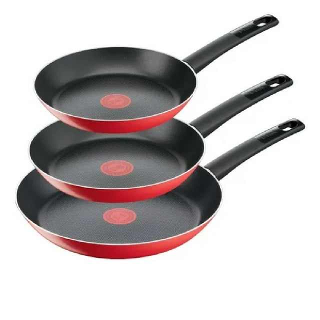 Set de sartenes T-Fal Simply Cook 20 24 y 30 Cm B5749182 rojo