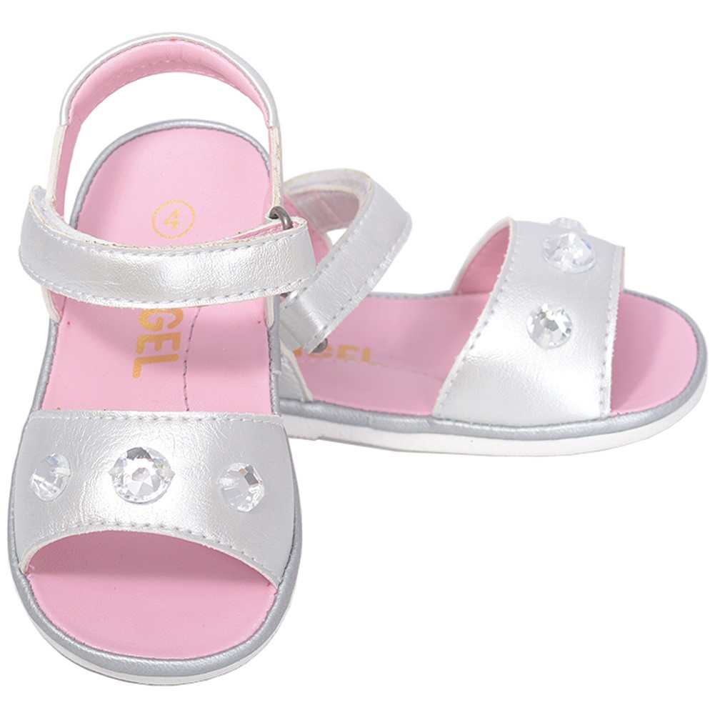 silver sandals baby girl