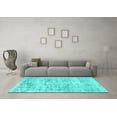 thumbnail image 3 of Ahgly Company Indoor Rectangle Abstract Turquoise Blue Contemporary Area Rugs, 5' x 8', 3 of 4