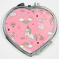 thumbnail image 2 of (2 pack) Modella Travel Mini Compact Duo Mirror, Heart Shaped, Unicorn, 1-Piece, 2 of 3