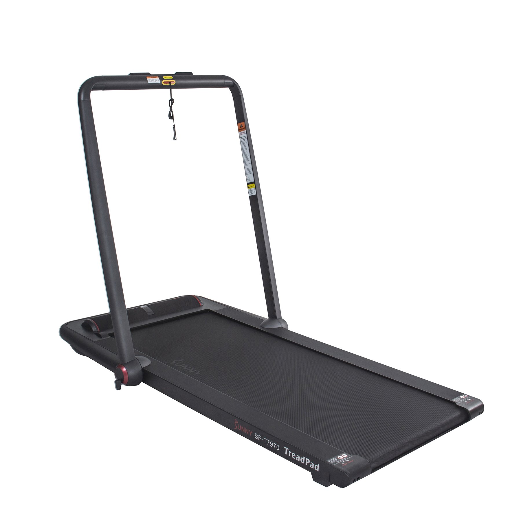 Sunny Health & Fitness Treadpad Flat Folding Treadmill with Premium
