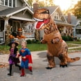 thumbnail image 5 of Magotan Halloween Inflatables Costume for Adults,Funny Blow Up Full Body T-Rex Fancy Dress Jumpsuit for Halloween,Brown, 5 of 8