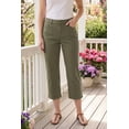 thumbnail image 2 of Woman Within Plus Size Stretch Denim Five-Pocket Capri Jeans, 2 of 6