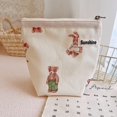 thumbnail image 1 of Bolsa de cosméticos de algodón con estampado de oso de dibujos animados, bolsa de almacenamiento de Perfume para lápiz labial, bolsa de almacenamiento diario para el hogar Zefei Wu 9024735077695, 1 of 1