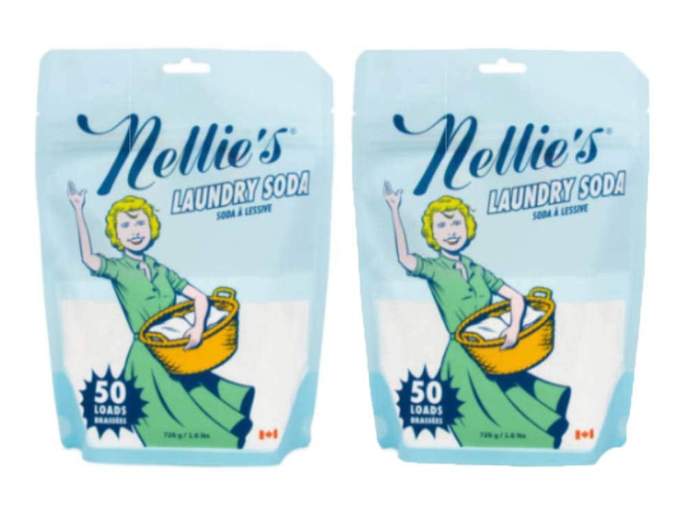 Nellie's NLS50 All Natural Laundry Soda, 50 Load Bag, Pack of 2