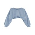 thumbnail image 1 of Femmes Manches Longues Col Rond T-Shirt Baggy Sweat-Shirt Solide Casual Chemisier Crop Tops, 1 of 7
