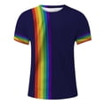 thumbnail image 2 of Playeras Deportivas - Camiseta Informal De Manga Corta Con Cuello Redondo Y Estampado De Arcoíris Digital 3D Para Hombre, 2 of 4