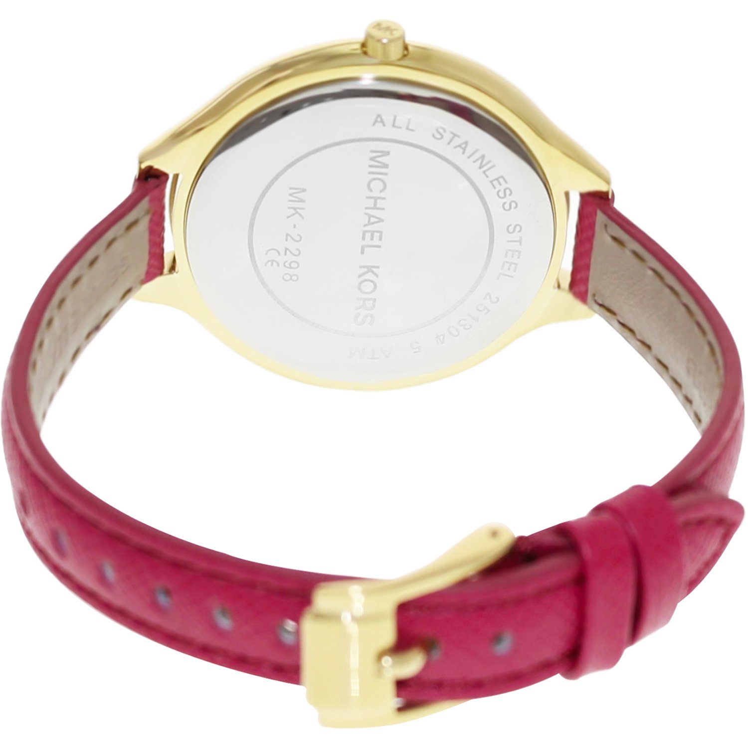 Michael Kors Women's Runway MK2298 Gold Leather Quartz Fashion Watch