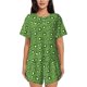 thumbnail image 1 of Fotbe Kiwi Fruit Conjunto de Pijama Estampado para Mujer, 2 Piezas, Ropa de Dormir con Camiseta de Manga Corta y Shorts Suaves-4X-Large, 1 of 6