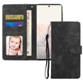 thumbnail image 1 of Jiahe Cover For Google Pixel 6A 6.1 inch Wallet Case,Shockproof Kickstand Card Slots Protector with Wrist Strap Flip Leather Cover,Black, 1 of 8
