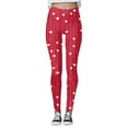 thumbnail image 3 of MKLEKYY Leggings de cintura alta con estampado floral para mujer, ideales para yoga y fitness, con realce, talla 9, 3 of 4