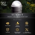 thumbnail image 3 of Classy Caps Summit Chain link Solar Post Cap - Fits 2", 2.5", and 3" Posts - Silver ABS, 3 of 8