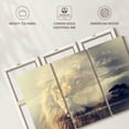 thumbnail image 6 of Elephant Stock Kingdom Of Lions Wall Art - Horizontal Multi Panel Canvas - Living Room Wall Decor - Animal Multi Panel - Gray And Beige Decor - 50" x 32", 6 of 8