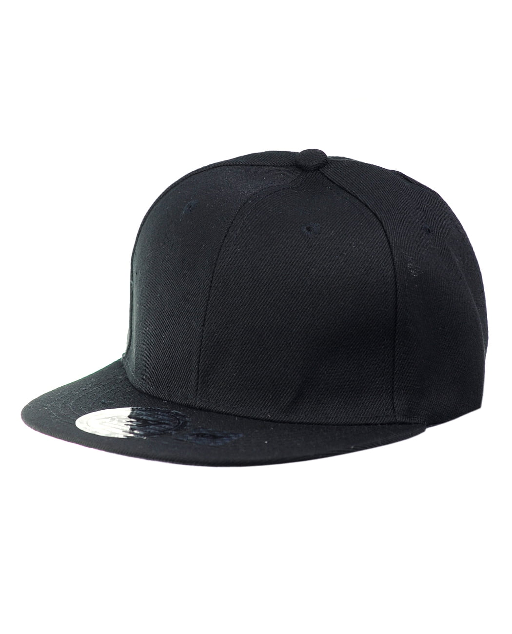 NYFASHION101 Plain Blank Flat Bill Adjustable Snapback Cap Hat Black