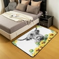 thumbnail image 3 of Erosebridal Highland Cow Carpet,5x7 for Bedside Bull Cattle Area Rug for Bedroom,Yellow Sunflower Print Rug for Living Room,Western Farmhouse Theme Cow 3Accent Rug Set Wild Animal Cow Washable, 3 of 6