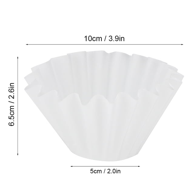 Papeles de filtro papel de filtrado de café respetuoso con el medio ambiente Textura de fácil operación Forma ondulada 50 piezas para tienda de bebidas para el hogar ANGGREK Otros