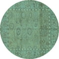 thumbnail image 1 of Ahgly Company Indoor Round Abstract Light Blue Modern Area Rugs, 7' Round, 1 of 4
