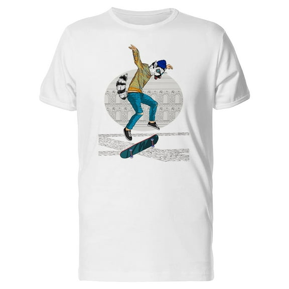 Skateboarder Lemur T-Shirt Men -Image by Shutterstock, Male Medium