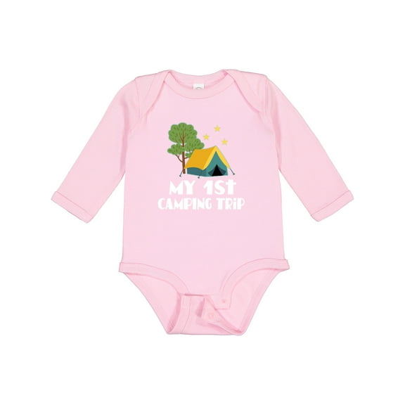 Inktastic My 1st Camping Trip Boys or Girls Long Sleeve Baby Bodysuit
