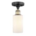 thumbnail image 2 of Innovations Lighting  Edison Clymer - 1 Light 4" Semi-Flush Mount Black Antique Brass/Matte White, 2 of 5