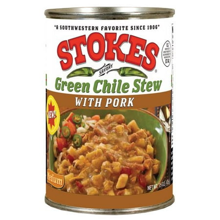 (6 Pack) Stokes Green Chile Stew With Pork, 15 oz