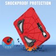 thumbnail image 4 of Dteck Case for Samsung Galaxy Tab S9 FE/Galaxy Tab S9 2023, Heavy Duty Childproof Silicone Shockproof Rugged Protective Case with Kickstand Pen Holder for Samsung Galaxy Tab S9 FE/S9/S8/S7,Red Black, 4 of 9
