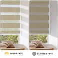 thumbnail image 5 of Keego Cordless Zebra Blinds for Windows 70% Blackout Shades Dual Layer Roller Shades for Home Bedroom Office (Sand Color, 24"W x 36"H, 5 of 9