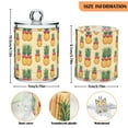 thumbnail image 5 of Yayeee 2 Pack Qtip Holder Bathroom Cotton Swab Canister with Lid Clear Dispenser Set, Sunshine Pineapples, 5 of 6