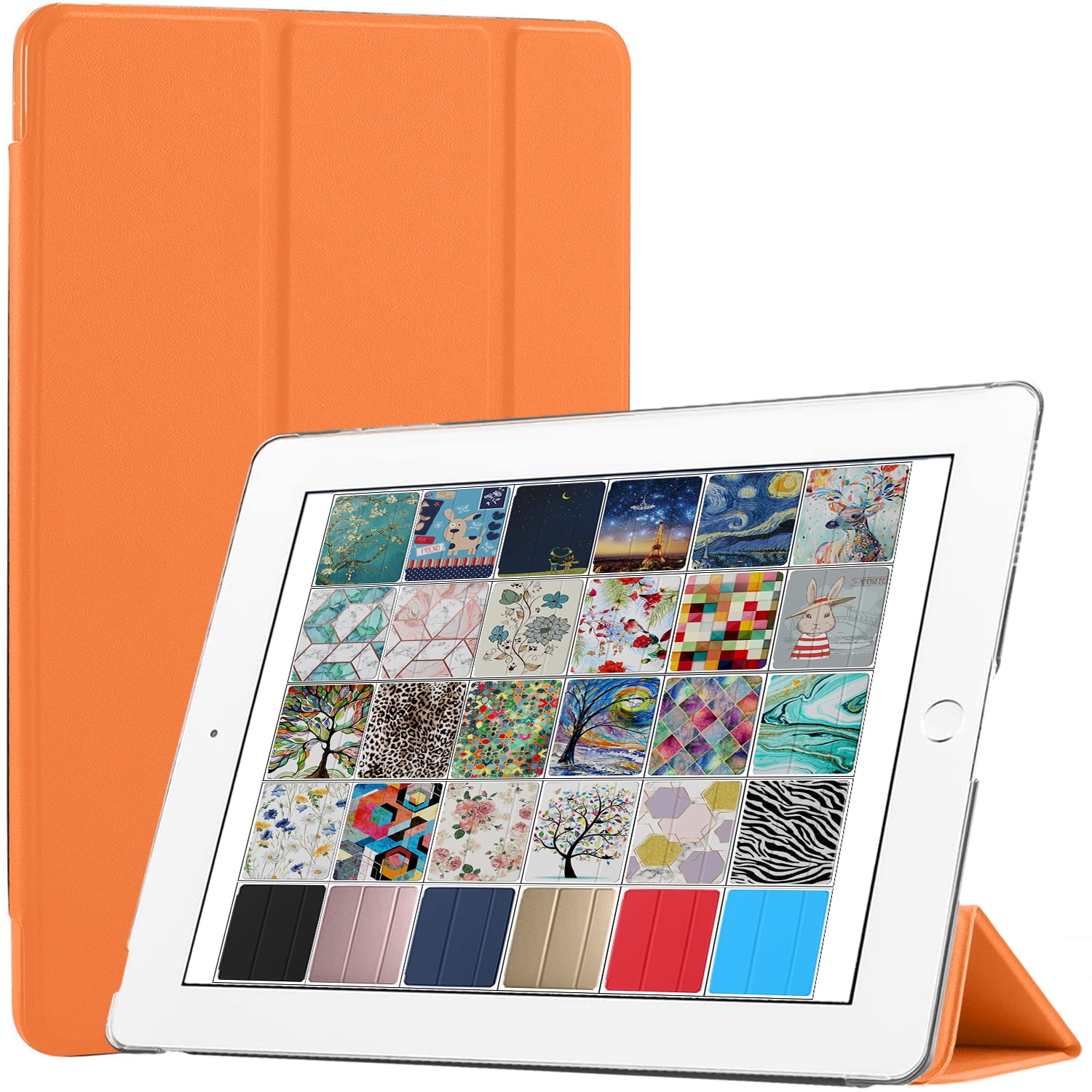 DuraSafe Cases For iPad PRO 10.5 Inch / Air 10.5 Inch Slimline Series Lightweight Protective Cover with Dual Angle Stand & Froasted PC Back Shell - Orange
