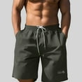 thumbnail image 2 of ibiyuan Mens Casual Shorts Sweatshorts Mens Gym Shorts Chinos Short Elastic Waistband Drawstring Workout Shorts Men Wide Leg Swim Shorts Women Baggy Summer Beach Shorts, 2 of 4