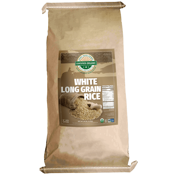 Mountain High Organics - 25 lbs, Certified Organic Long Grain White Rice