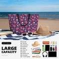 thumbnail image 5 of Xecao red Skull flower for versatile beach bag for women includes zipper pockets and waterproof material, ideal for vacations and adventures., 5 of 7