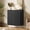 Black, variant on CazToi 32" Modern Fluted Dresser with 4 Drawers Narrow Wooden Chest Bedroom Closet Storage Organizer & TV Stand