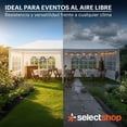 thumbnail image 3 of Carpa Toldo 3x6 Metros con Paredes Y Ventanas Reforzado Plegable Impermeable Facil Armado Y Transporte para Jardín Casa Exterior Uso Rudo Acero Lona (Blanco), 3 of 7