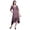 Bluish Violet, variant on Bimba Cotton Blue Leaves & Faith Rose Floral Printed Ladies Asymmetrical Pocket ShiftÂ&nbsp;DressÂ&nbsp;Short Sleeve V Neck MidiÂ&nbsp;Dress-Small