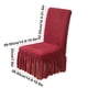 thumbnail image 3 of Funda de silla elástica Funda para comedor | Poliéster removible y lavable | Antideslizante, borde elástico instalado, duradero, Asiento de 21"-16" | Rojo Gris Blanco Amarillo | Hotel Banquete en, 3 of 6