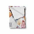 thumbnail image 2 of Tribal Soft Flannel Fleece Throw Blanket, Bird Hawk Colored Feathers with Hand Written Thank You Note in the Middle Print, Cozy Plush for Indoor and Outdoor Use, 50" x 60", Multicolor, by Ambesonne, 2 of 6