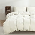 thumbnail image 6 of 100% Pure Linen Duvet Cover with Button Closure and Corner Ties Soft & Breathable - Cream King/Cal King, 6 of 7