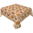 thumbnail image 2 of Christmas Square Tablecloth 54x54 Inch Gingerbread Man Candy Cane Snowflake Table Cloth Xmas Winter Holiday Table Covers Polyester Indoor Outdoor Tablecloths for Kitchen Dining Party, 2 of 7