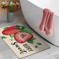 thumbnail image 6 of Spring Summer Strawberry Decorative Front Door Mat, Berry Sweet Welcome Doormat Indoor Outdoor Non-Slip Floor Entryway Rug, Fruit Bee Seasonal Home Kitchen Decoration 17x30 Inch, 6 of 6