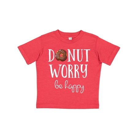 

Inktastic Donut Worry Be Happy Gift Toddler Boy or Toddler Girl T-Shirt