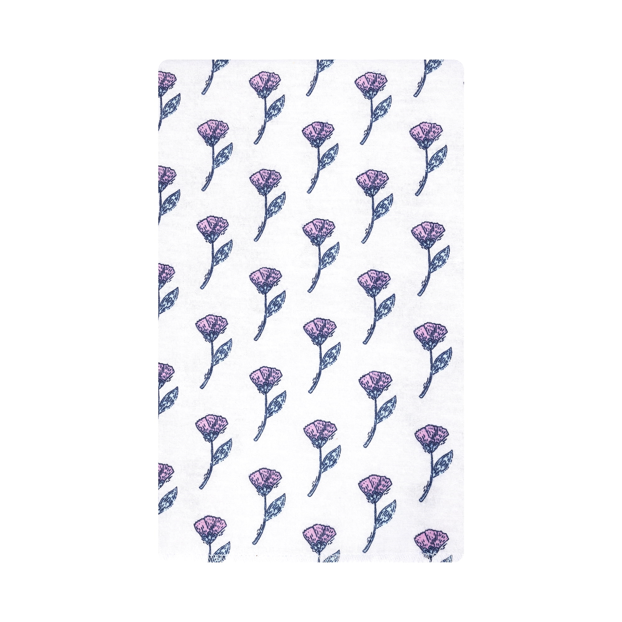 Hudson Baby Unisex Baby Cotton Poly Flannel Burp Cloths, Begonia Pink Floral, One Size