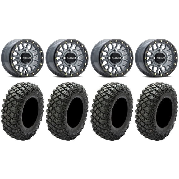 Raceline Podium Bdlk 15" Gy Wheels 33" Crawler XR Tires Sportsman RZR Ranger